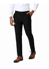 Vantage Blue 4 way Stretch Formal Trouser - Black