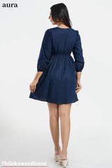 Aura Bohemian Nights Linen Embroidered Dress