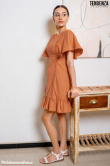 Tendenza Flutter Sleeve Mini Dress
