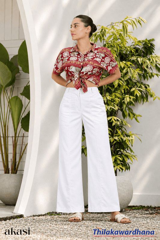 Akasi High Waist Linen Pant