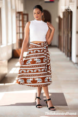 Tendenza Printed Aline Midi Skirt