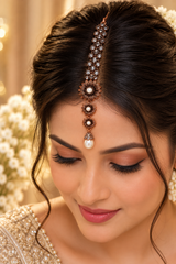 Vintage Floral Nethi Chutti – Antique Rose Gold