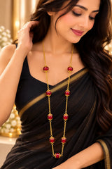 Elegant Long Gold-Tone Necklace