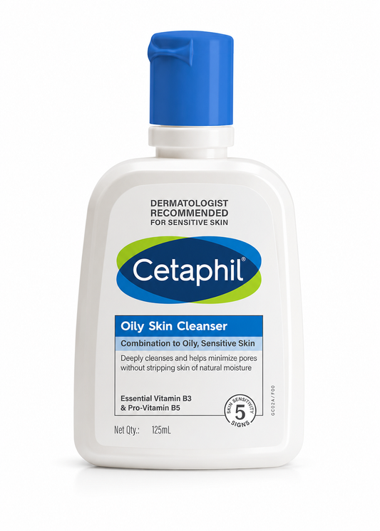 Cetaphil Oily Skin Cleanser For Combination to Oily Sensitive Skin - 125ml