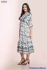 Aura Bohemian Printed Kaftan Dress
