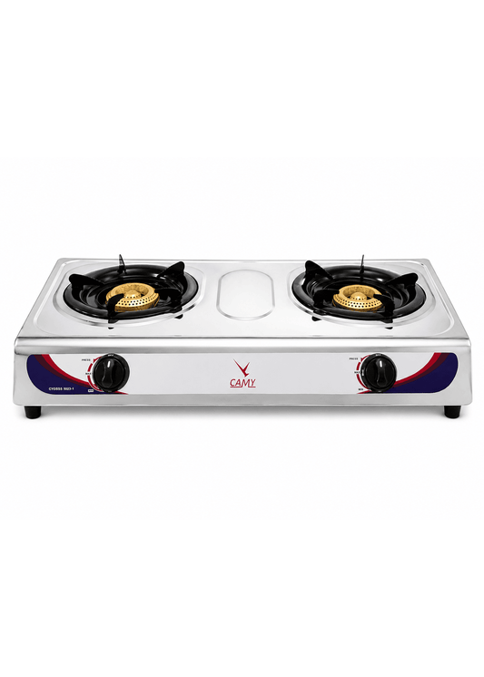 Camy Stainless Steel Double Burner Gas Cooker