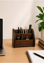 Wooden Pen Holder, Desk Organizer
