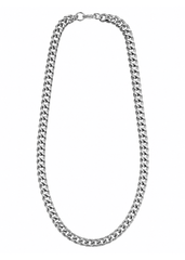 Silver Cuban Link Chain Necklace