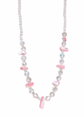 Pink Crystal Beaded Necklace