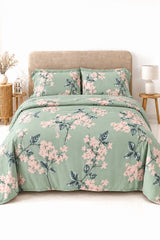 Premium Cotton Printed Bedsheet Set 03pcs - 230 × 250 cm (90 × 100 in)