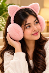 Soft Plush Pink Earmuffs – Cozy Comfort & Cute Style