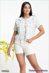 Tendenza Short Sleeve Crop Top