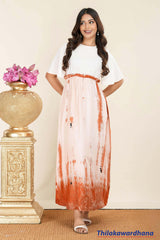 Tendenza Waist Gathered Flared Sleeve Dress