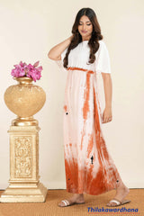 Tendenza Waist Gathered Flared Sleeve Dress