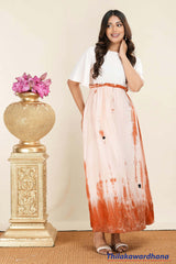 Tendenza Waist Gathered Flared Sleeve Dress