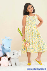 Lily Smocked Printed Frock