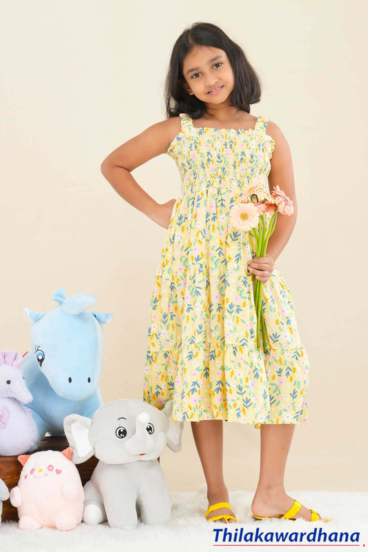 Lily Smocked Printed Frock