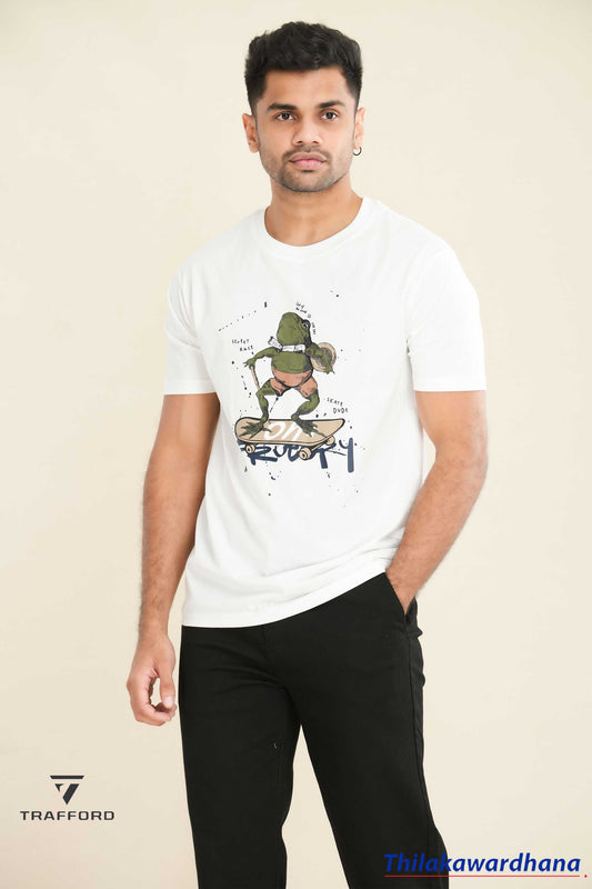 Graphic Printed Crew Neck T Shirt