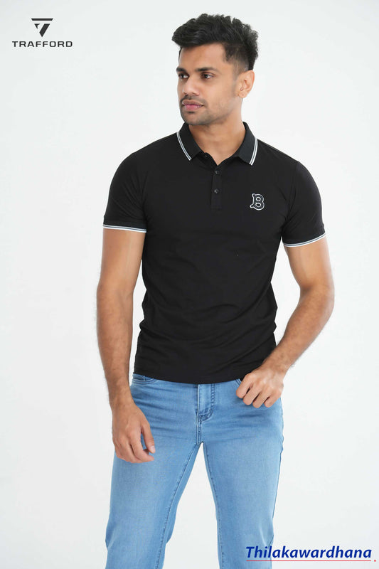 Contrast Detailed Classic Polo T Shirt