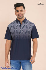 Print Detailed Polo T Shirt