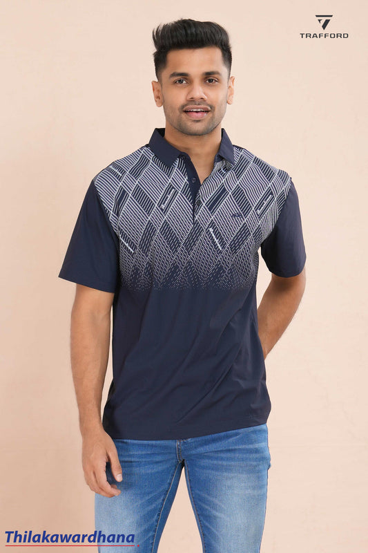 Print Detailed Polo T Shirt