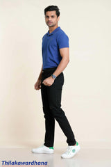 Men's Ripped Slim Fit Black Jean