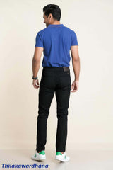 Men's Ripped Slim Fit Black Jean