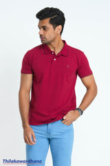 Trafford Classic Polo T Shirt - Maroon