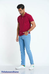Trafford Classic Polo T Shirt - Maroon