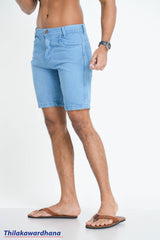 Dark Washed Denim Short - (Mud Blue)