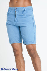 Dark Washed Denim Short - (Mud Blue)