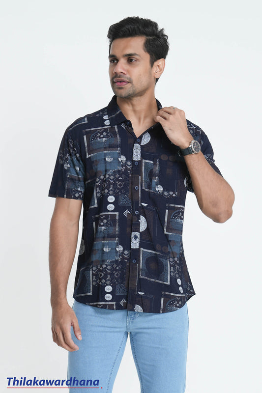 Men's Short Sleeve Printed Shirt