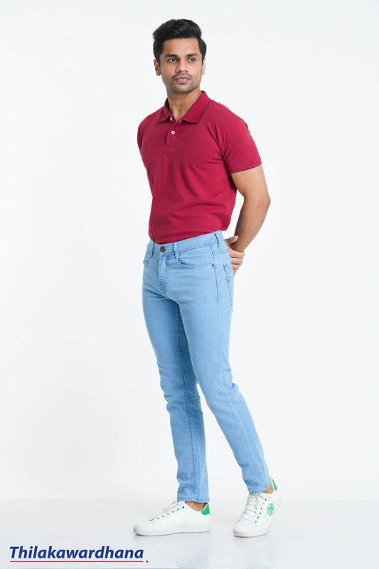 Men's Slim Fit Mid Washed Jean