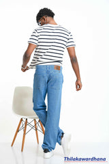 Men's Regular Fit Light Washed Cargo Jean