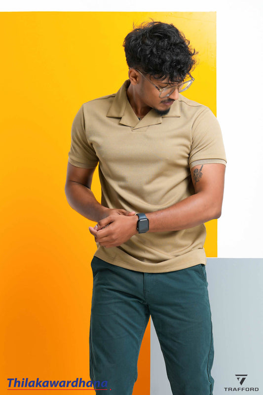 Trafford Lapel Collared T Shirt