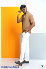 Trafford Sandstone Knit Polo