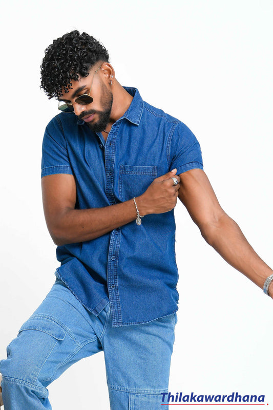 Short Sleeve Denim Shirt