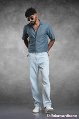 Men's Regular Fit Light Washed Jean