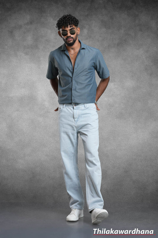 Men's Regular Fit Light Washed Jean