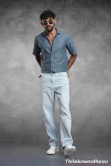 Men's Regular Fit Light Washed Jean