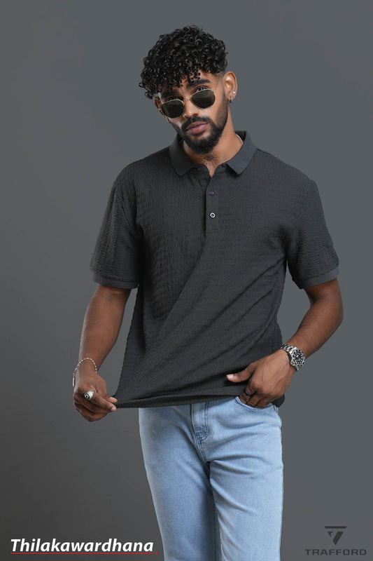 Trafford Textured Comfort Polo T Shirt