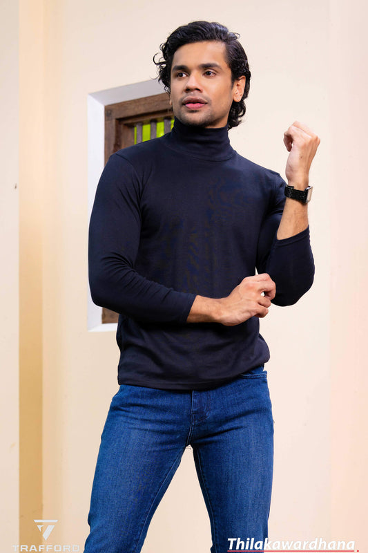 High Neck Long Sleeve T Shirt