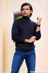 High Neck Long Sleeve T Shirt