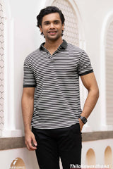 Trafford Striped Classic Polo T Shirt