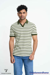 Trafford Stripe Polo T Shirt