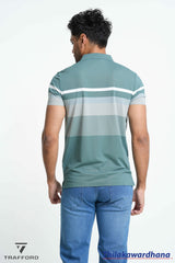 Trafford Trafford Horizon Stripe Polo T Shirt