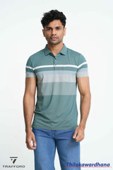 Trafford Trafford Horizon Stripe Polo T Shirt