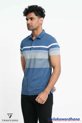 Trafford Trafford Horizon Stripe Polo T Shirt
