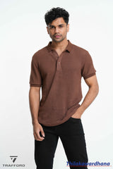 Trafford Textured Polo T Shirt