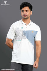 Trafford Printed Polo T Shirt